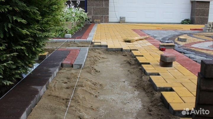 Тротуарная плитка и брусчатка бордюры