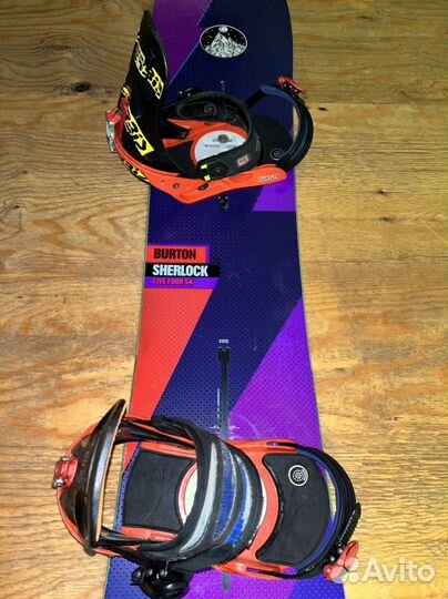 Сноуборд burton sherlock 154 с креплениями
