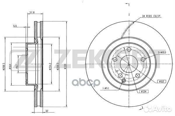Диск торм. перед. MB CLS (219) 04- E-Class (21