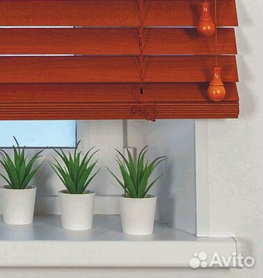 Горизонтальные деревянные жалюзи 50 мм Миндаль