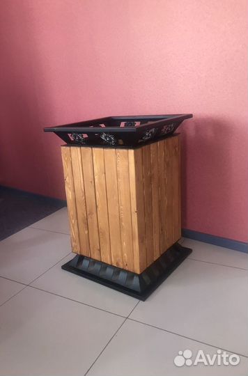 Урна металлическая 0,56*0,56 h-0,82м. (объем 100л)