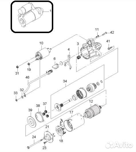 Стартер Chevrolet Epica V250