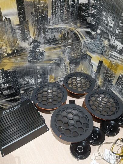 Dl audio 200 Подиумы ваз 2107 и 4 рупора