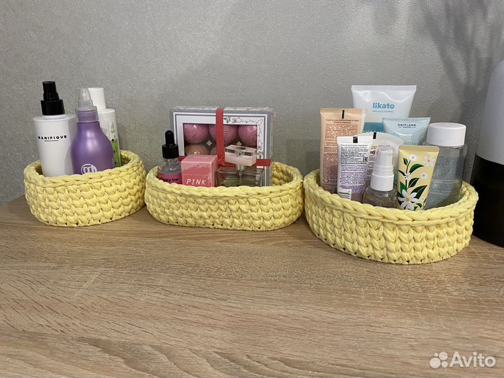 Корзинки для хранения из трикотажной пряжи