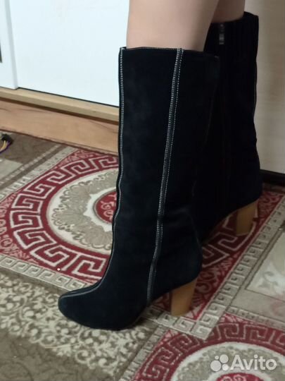 Зимние женские сапоги 38 замша