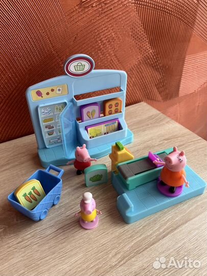 Игрушка Свинка пеппа, Джордж и мама в магазине