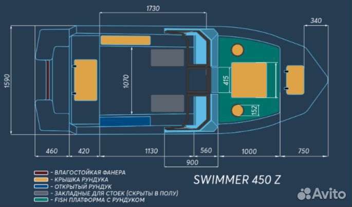 Лодка Swimmer 450 LZ