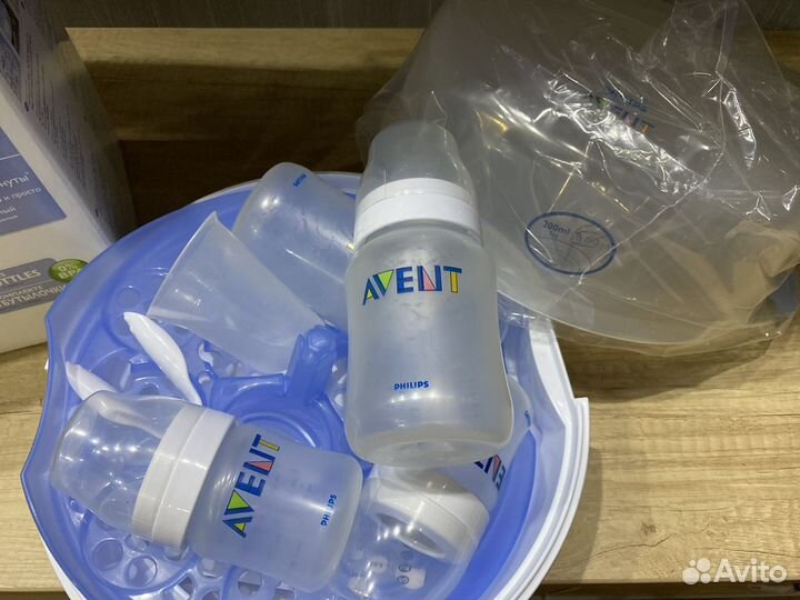 Стерилизатор Avent для свч с бутылочками новый