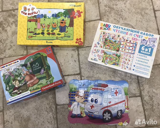 Развивающий набор + 3 шт пазлы