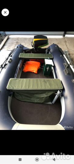 Лодка муссон с мотором ветерок8м
