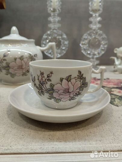 Винтажная посуда фарфоровая, мельхиорвая, Европа