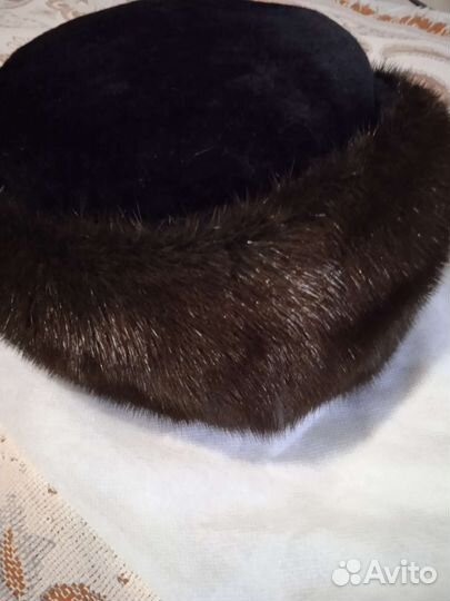 Шапка зимняя норковая женская