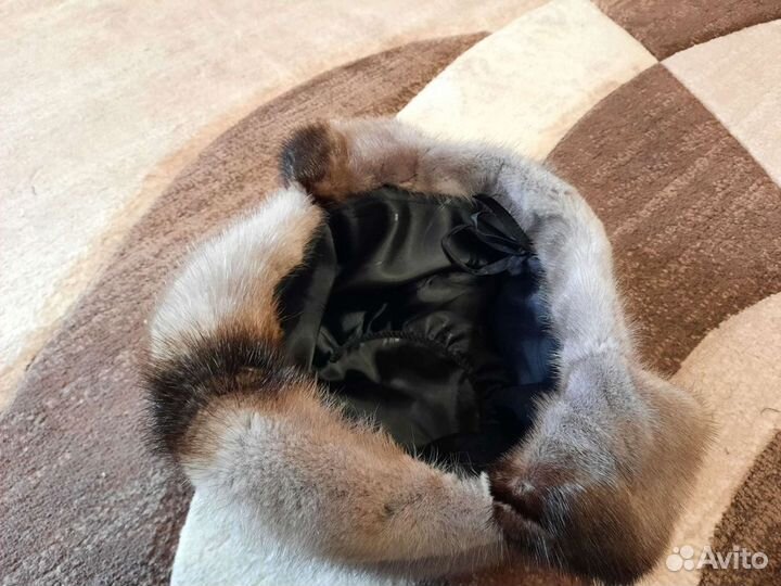 Шапка ушанка норковая женская