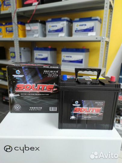 Аккумулятор 59Ah Solite 70B24L 520A самый мощный