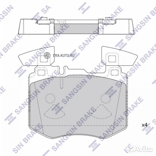 Sangsin brake SP4348 Колодки тормозные передн