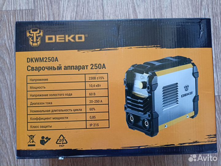 Сварочный аппарат инвертор deko 250А, MTX MMA-180S