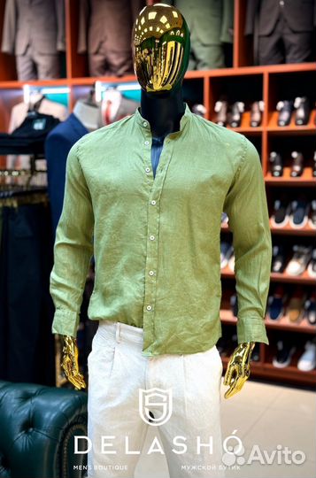 Рубашка мужская лён Premium