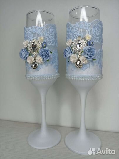 Свадебные бокалы, бокалы на свадьбу