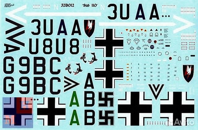 1/32. aims. 32D012. Bf-110's 'Stab'
