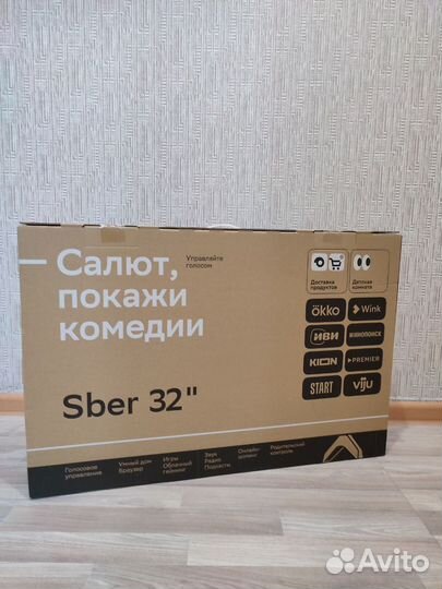 Новый sber смарт Телевизор smart 81см чек