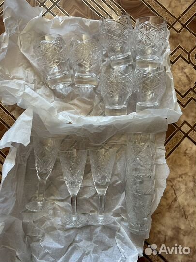 Хрустальные рюмки СССР и графин