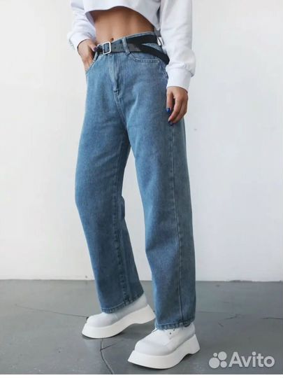 Джинсы прямые трубы