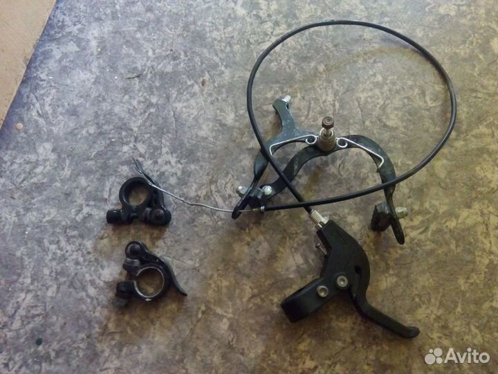 Тормоз для велосипеда, беговела - с ручкой