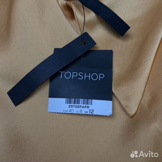 Шелковый топ Topshop р.M