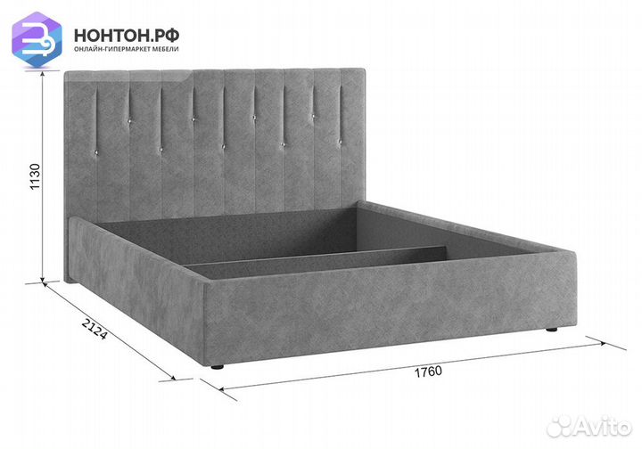 Кровать Кристи 2 1.6 м крем