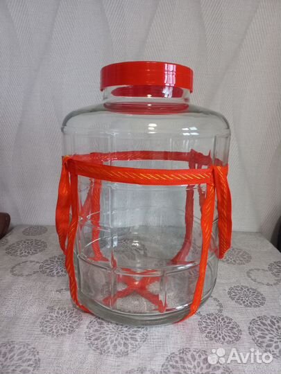 Банка 9 литров стеклянная с краником