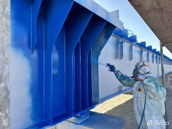 Покраска металла, бетона и пескоструйная очистка