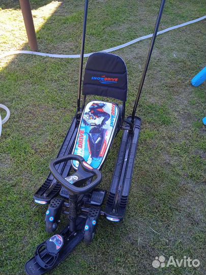 Санки 2 в 1 на лыжах и на колёсах