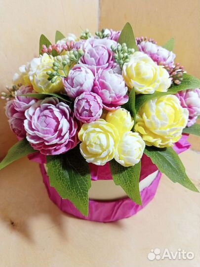 Букет из мыла ручной работы