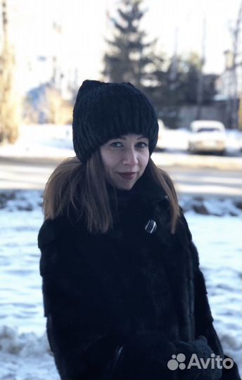 Шуба норковая с капюшоном