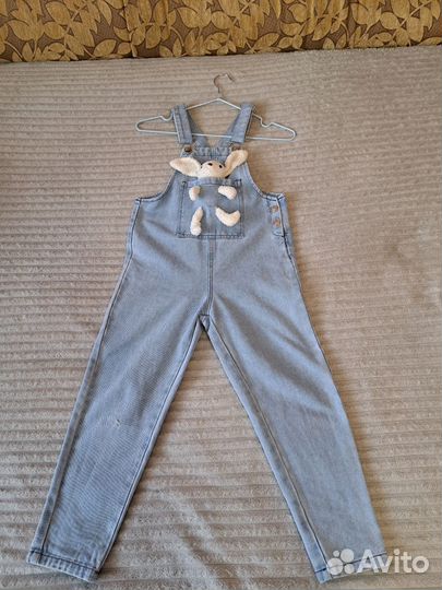 Комбинезон джинсовый размер 122