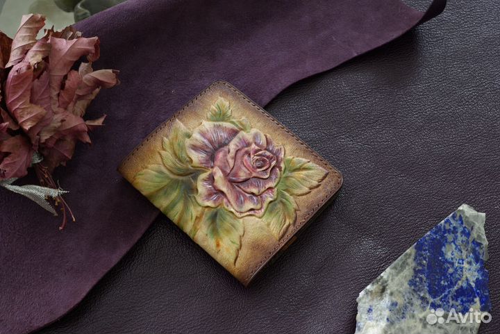 Кошелек, кардхолдер. Ручная работа. Кожа. На заказ