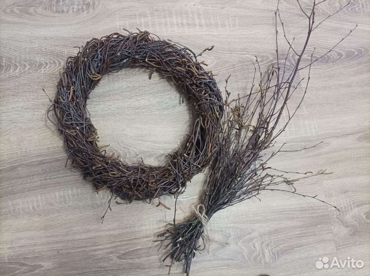 Основа для венка из берёзовых веток