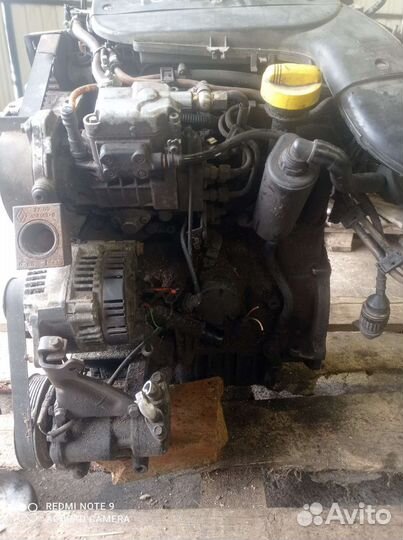 Двигатель в с боре Рено Канго 1,9 TDI c98-05г F9Q