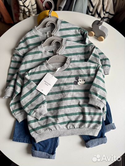 Костюм свитшот и джинсы H&M 68,74,80,86,92 весна