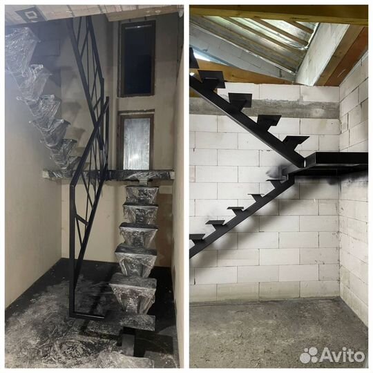 Металлический каркас лестницы