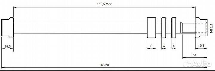 Ось для велостанка tacx 10мм (T1706)