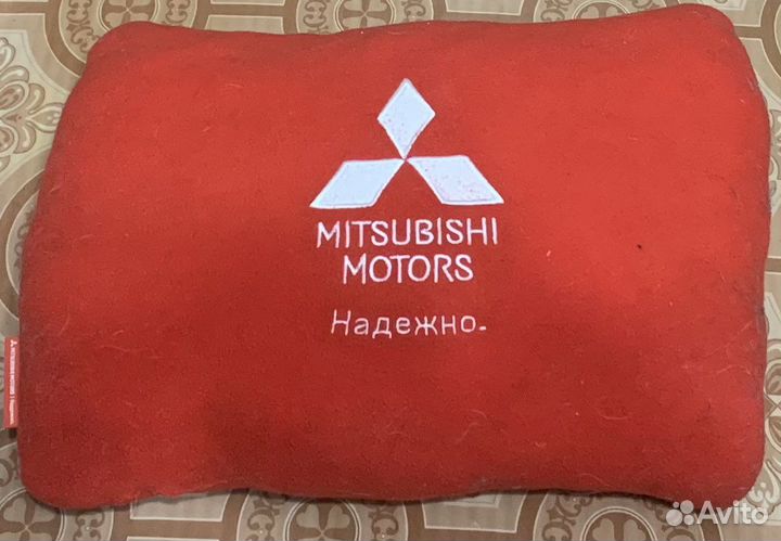 Подушка мягкая Mitsubishi красная