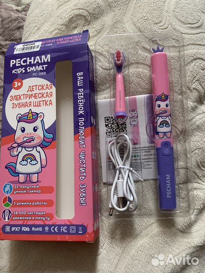 Электрическа зубная щетка детская Pecham