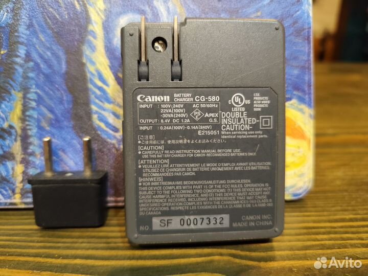 Canon charger зарядное устройство CG-580