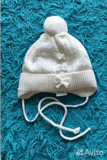 Шапка зимняя для новорожденного р.40-42
