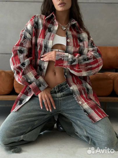 Рубашка женская оверсайз новая