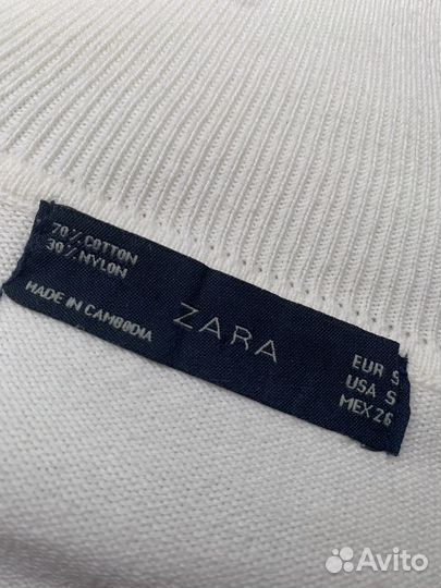 Базовый классический белый топ Zara Зара