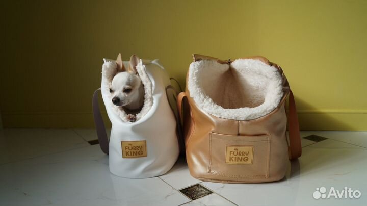 Сумка переноска для собак из эко кожи
