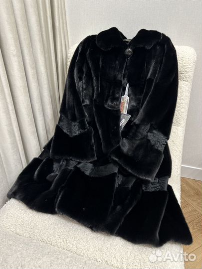 Новая норковая шуба с мехом свакара