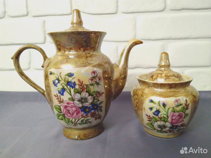 Набор Чайник и сахарница Городница Фарфор СССР
